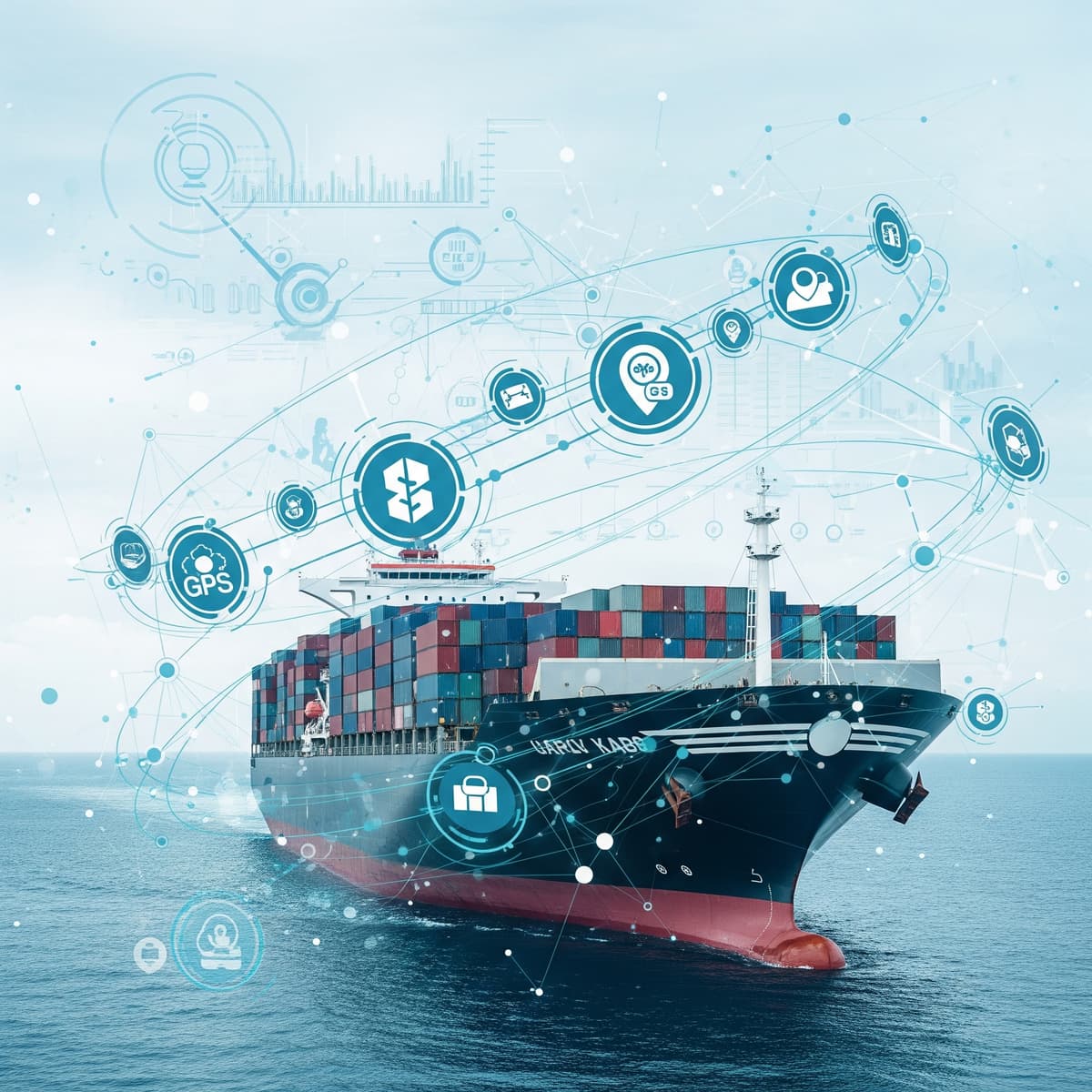 Supply Chain Logistics with cargo ship