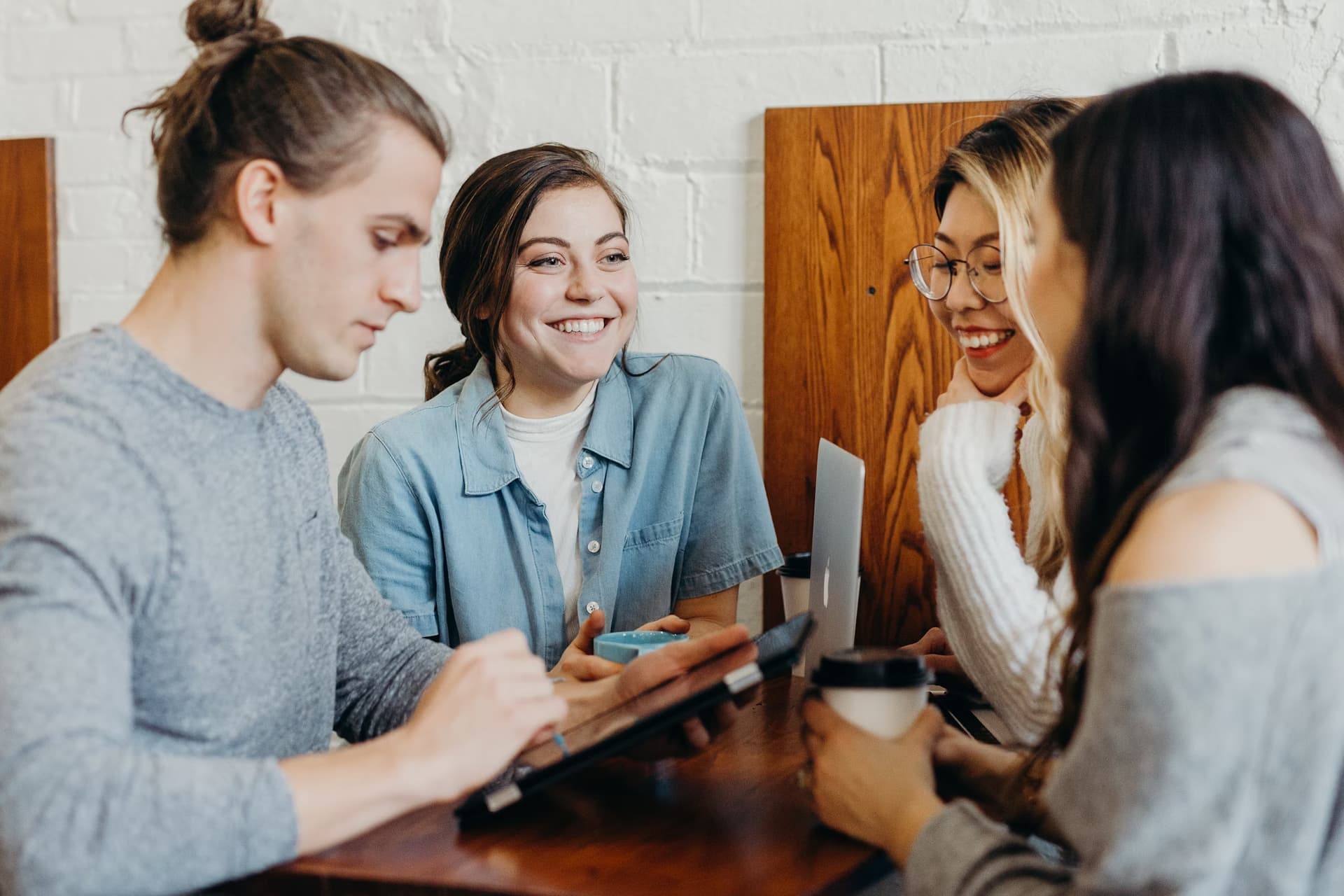 A diverse team collaborating